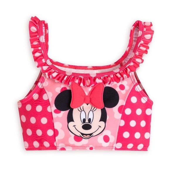 Disney Store Minnie Mouse Pink Swimsuit Girls Bikini Set Sz3 UPF 50+ - Picture 3 of 10